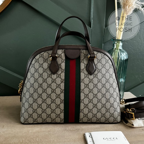 Gucci Dome Ophidia Medium Top Supreme Handle Shoulder Bag - Picture 4 of 13